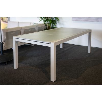 Table Livorno extensible Sand 220/330x106cm céramique "Palladium Grey"