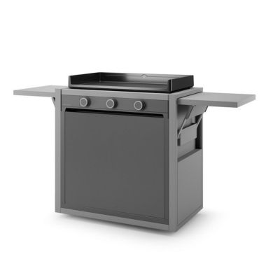 Plancha gaz Modern 75 Acier noir/gris avec chariot