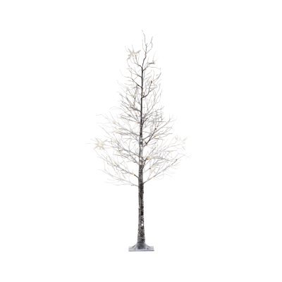 Led sapin noel fixe - dia100.00-h180.00cm-96l - marron/blanc chaud 