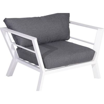 Fauteuil lounge blanc Sasha