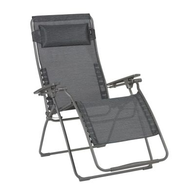 Fauteuil relax Futura XL Batyline® Duo Obsidian tube titane