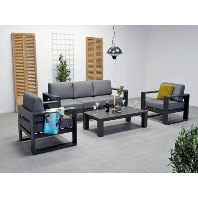 Salon de jardin anthracite Cube