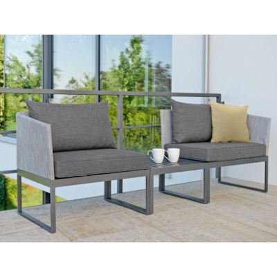 Salon de jardin modulable anthracite Donna